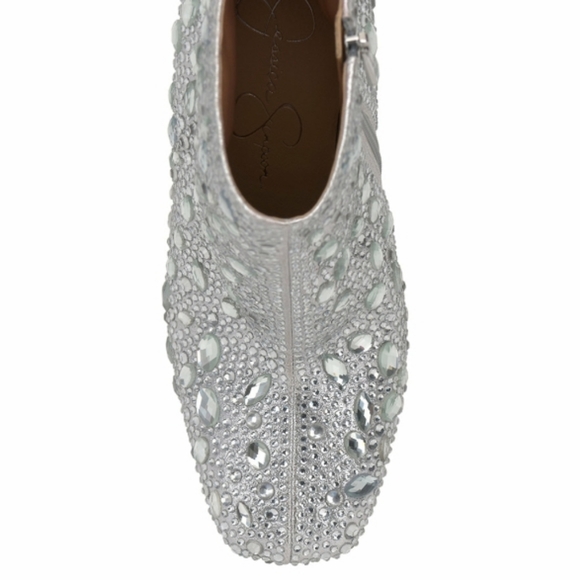 Silver Sparkle Ankle Platform Boots - new, size 10, NORDSTROMS JESSICA SIMPSON - Picture 6 of 8